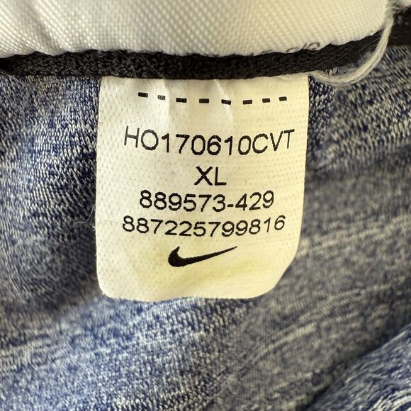 Nike Pro Leggings Heathered Blue Gray Black Mesh Paneled Women’s XL Big Swoosh - Picture 4 of 11